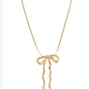 Ettika Gold Bow Organica Pendant Necklace